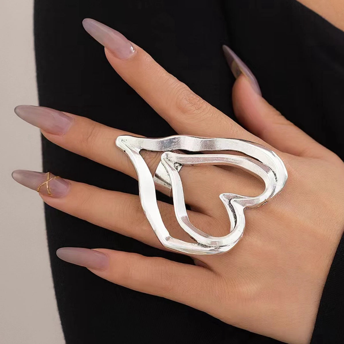 Large Heart-Shaped Ring