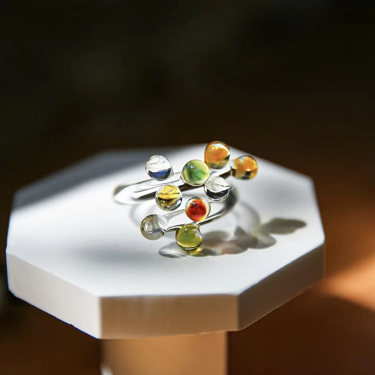 Handmade glass ring
