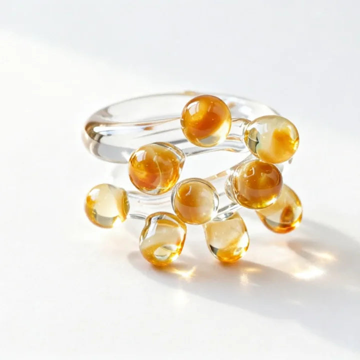 Handmade glass ring