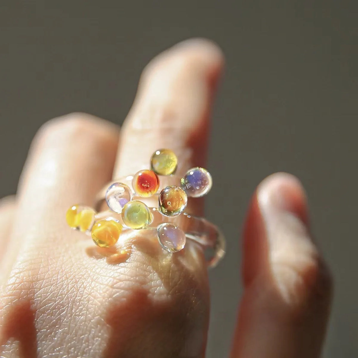 Handmade glass ring